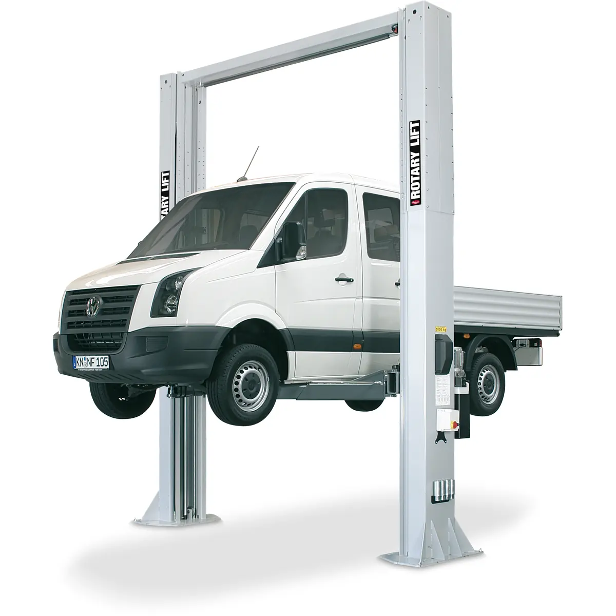 Elevador hidráulico 2 colunas de 5500 kg chão livre - Image 4