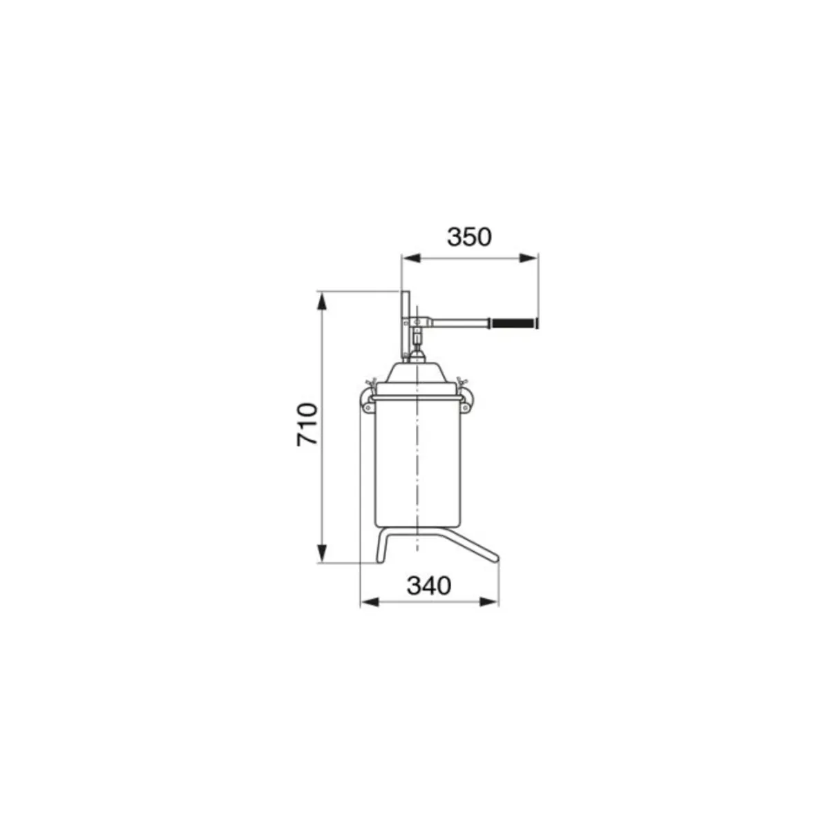 Lubrificador manual portátil com reservatório de 13 kg para alta pressão - Image 2