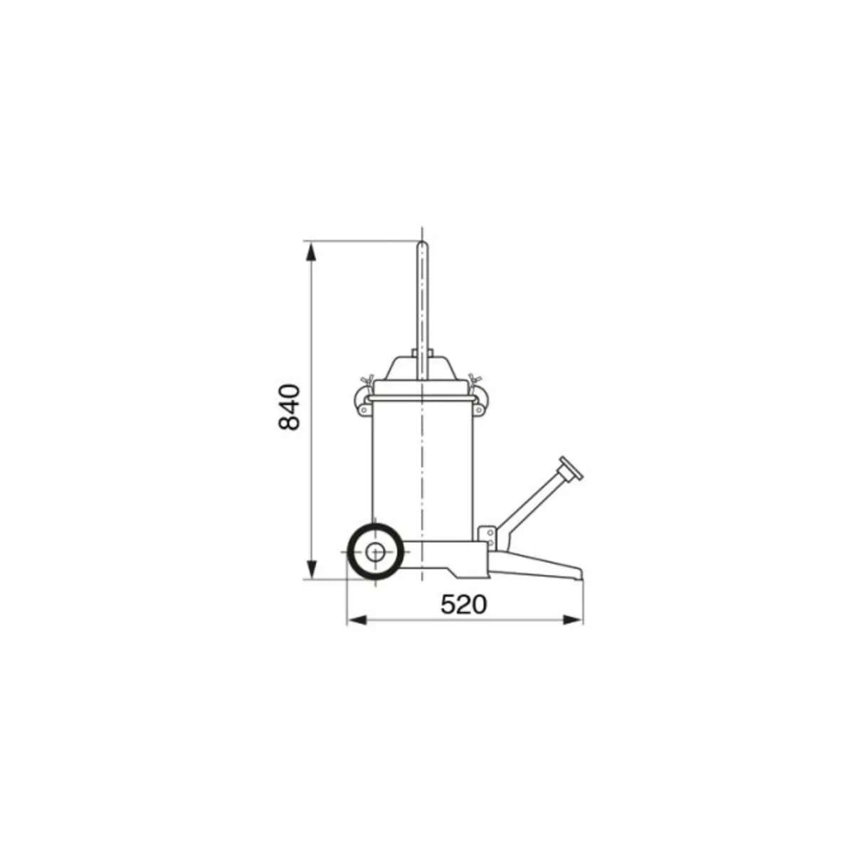 Lubrificador manual sobre rodas com depósito de 13 kg para alta pressão - Image 2