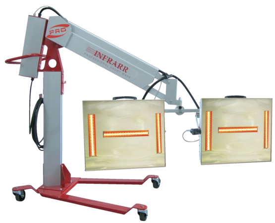 Infra-vermelhos móvel INFRARR com 2 cassetes 3 lâmpadas 6kW-400V (C/ centralina computorizada 6 programas)