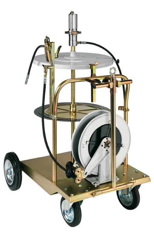 Kit distribuidor portátil de massa com enrolador para bidons 180-220Kg