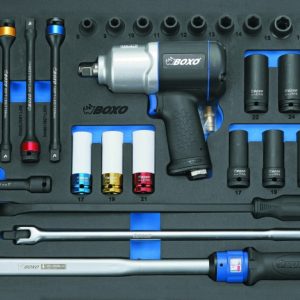 Módulo Chave de Impacto Pneumática 1/2" c/ acess. (34 pcs.)