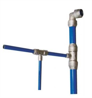 Linha de ar comprimido em tubo de alumínio