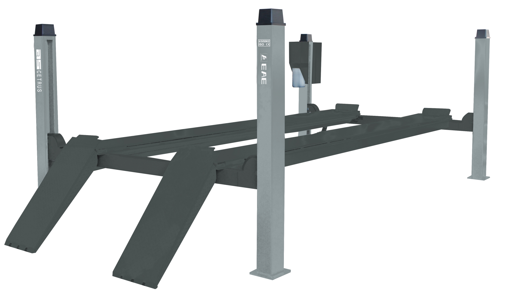 Elevador 4 colunas 6500kg plataforma lisa de 6028mm