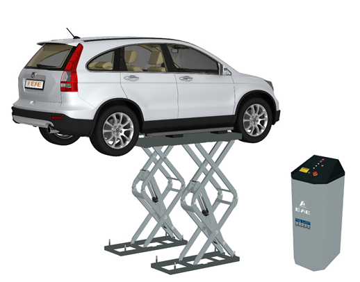 Elevador tesoura 3500kg de encastrar, extensivel