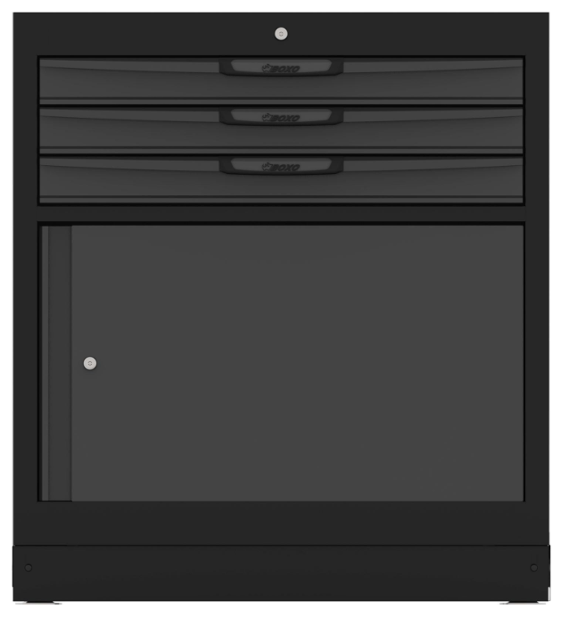 Armário de parede com 3 gavetas e 1 porta